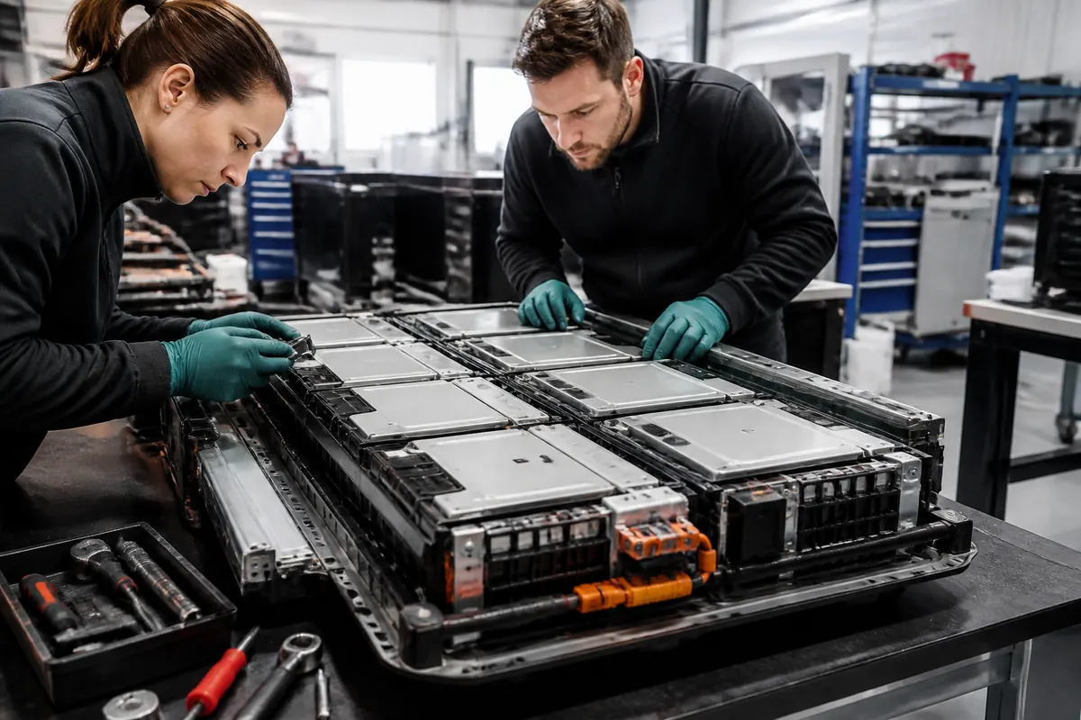 Illustration till nyheten: TU Graz tar fram riktlinjer för mer reparerbara elbilsbatterier