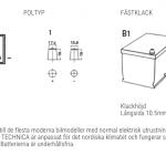 TUDOR Technica TB505 Grafiska specifikationer