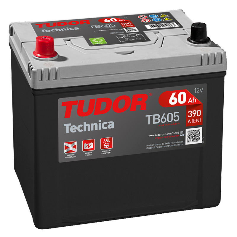 TB605 TUDOR Technica - 12V 60 Ah 390 CCA (EN)