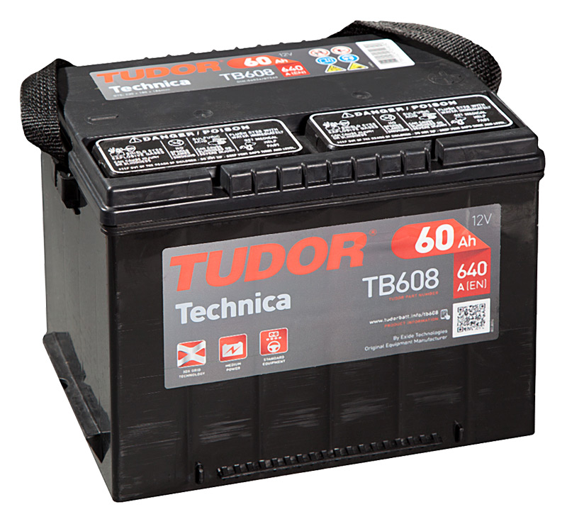 TB608 TUDOR Technica - 12V 60 Ah 640 CCA (EN)