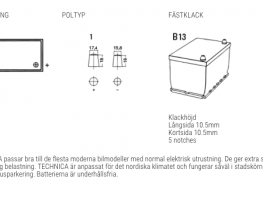 TUDOR Technica TB800 Grafiska specifikationer